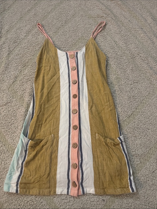 Rip Curl Dresses & Skirts - Rip Curl Striped Button Front Sundress Cover Up XS